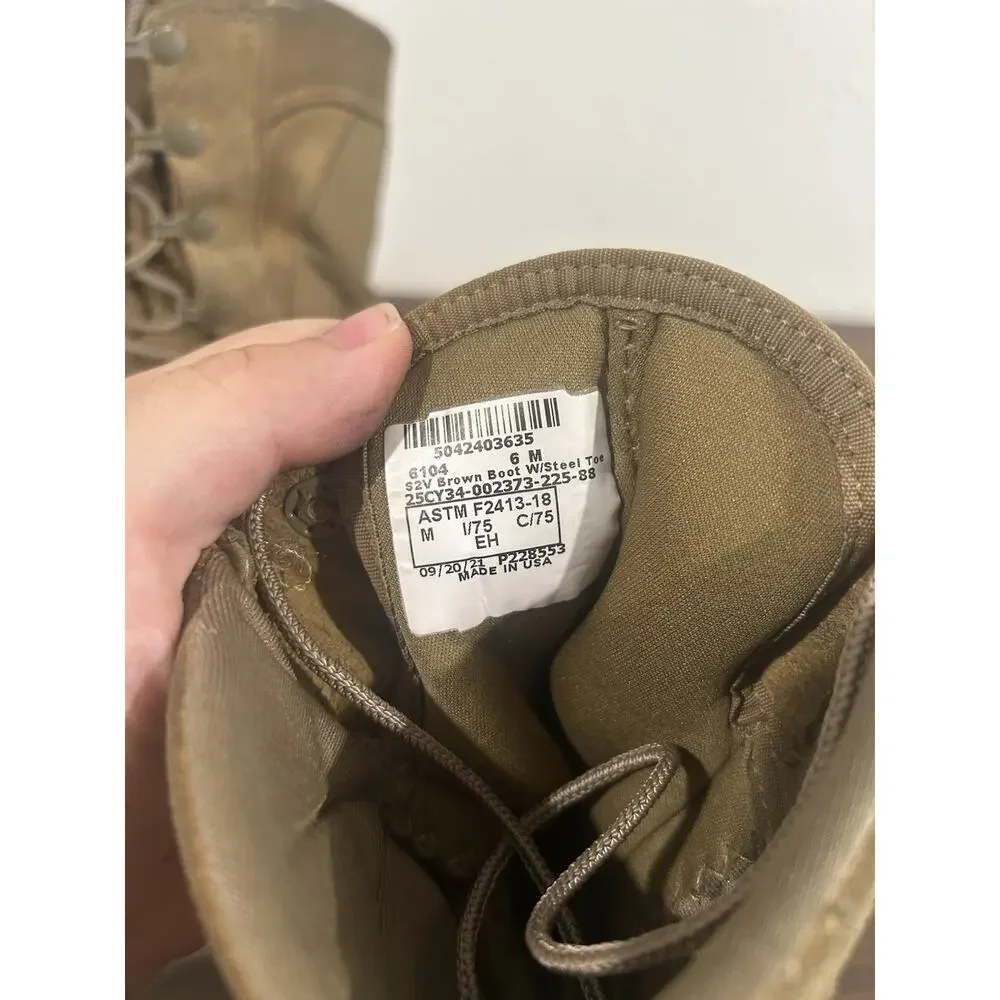 Rocky S2V Tactical Military Boots Steel Toe Coyote Size 6M Vibram USA Combat